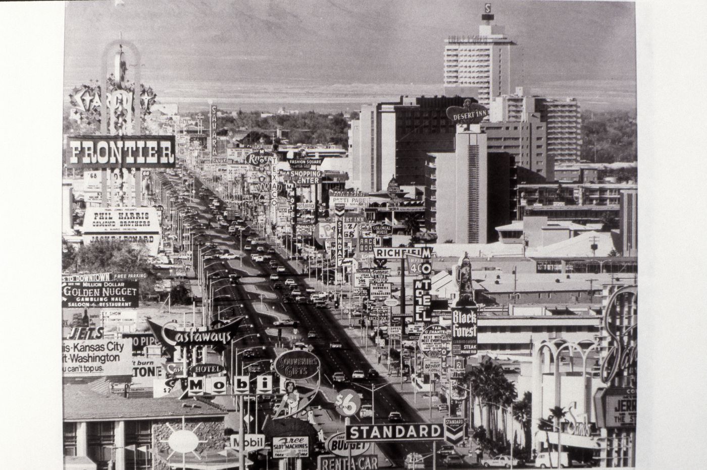 Slide with view of Las Vegas Strip, by unknown photographer
