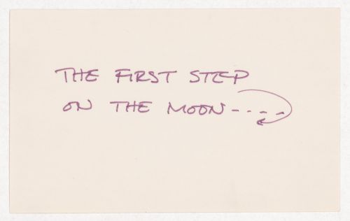 The first step on the moon....