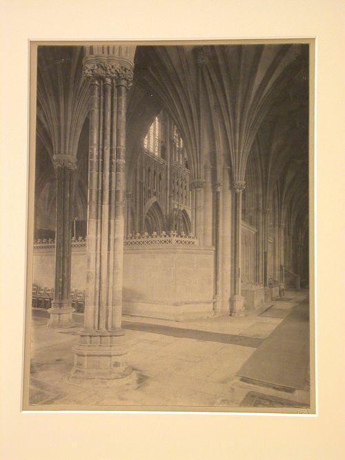View of choir from apse end, Wells Cathedral, Wells, England