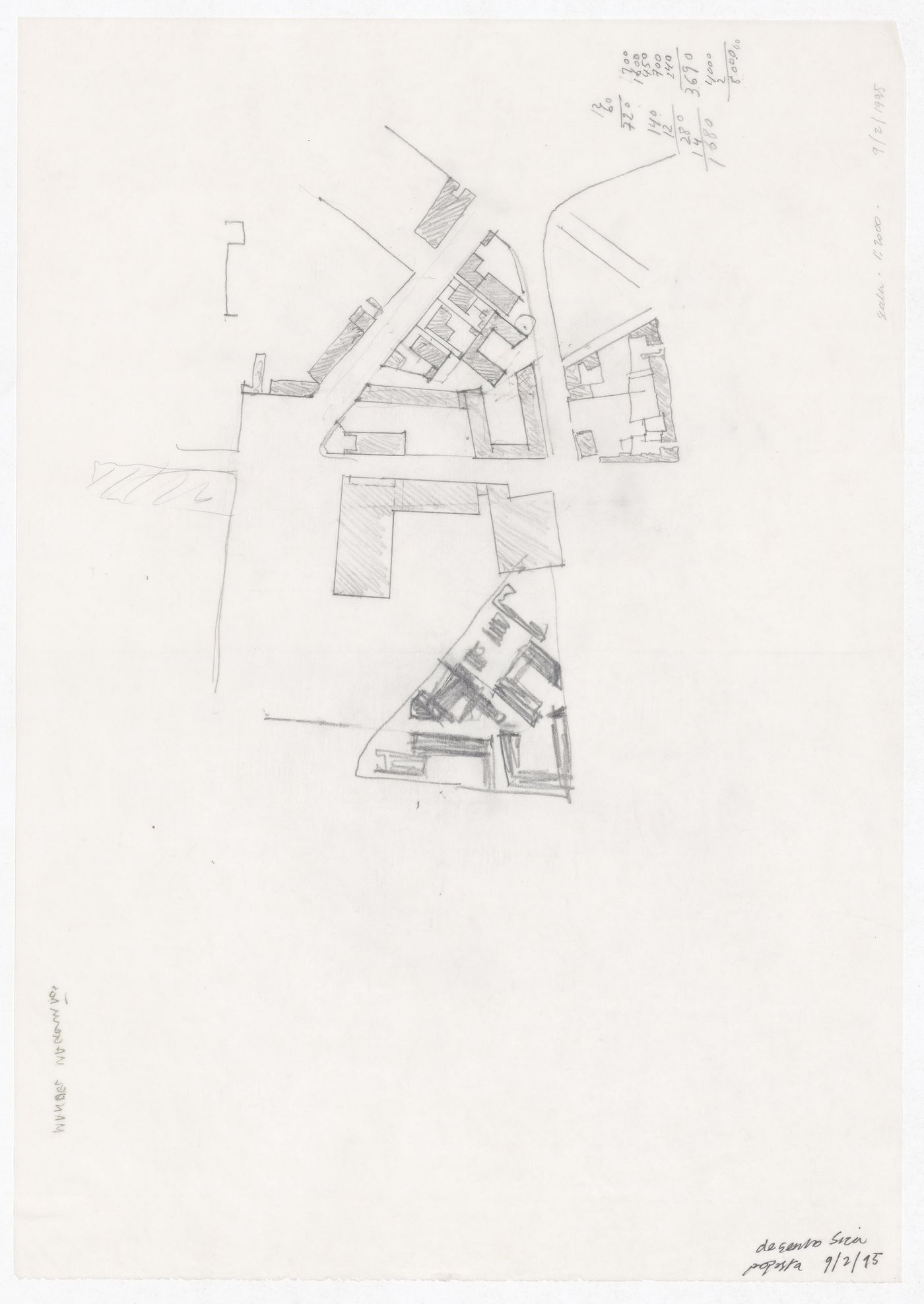 Sketch plan for Plano de Pormenor do Rossio de São Brás, Évora, Portugal