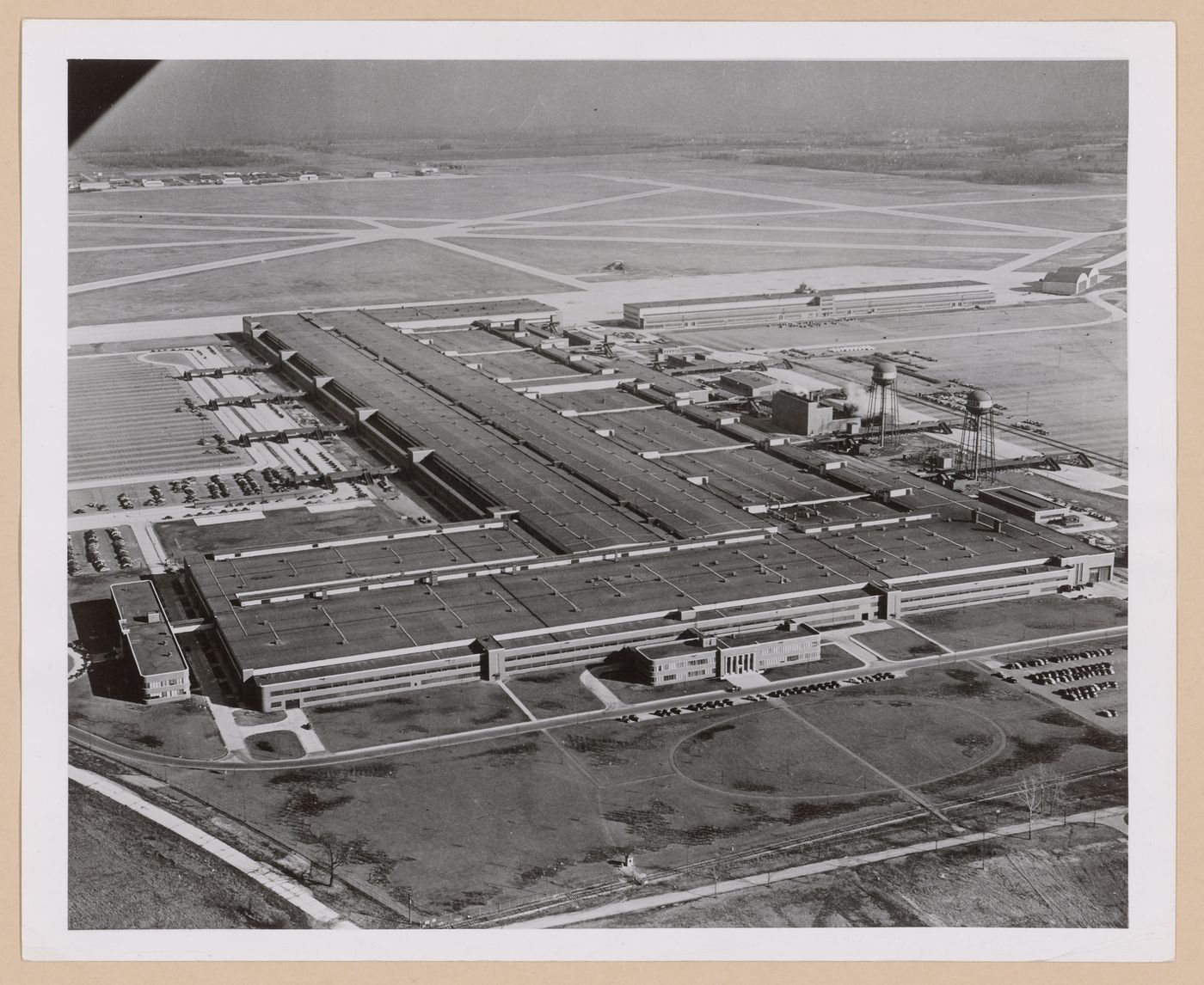 Aerial view of the Ford Motor Company Willow Run Bomber Assembly Plant, Willow Run, Michigan