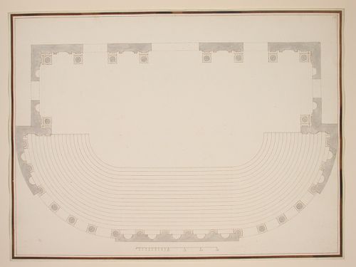Plan of the Teatro Olimpico, Vicenza