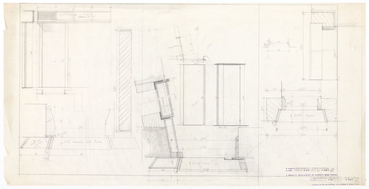 Umberto Riva, Détails de la porte de Casa Angelini