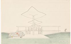 Amancio Williams. Perspective, Maison Desmarás, vers 1969