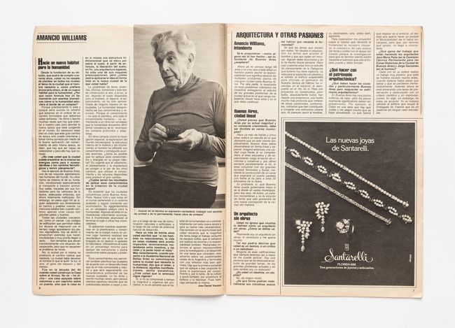 Amancio Williams on La Nación newspaper, 11 October 1981