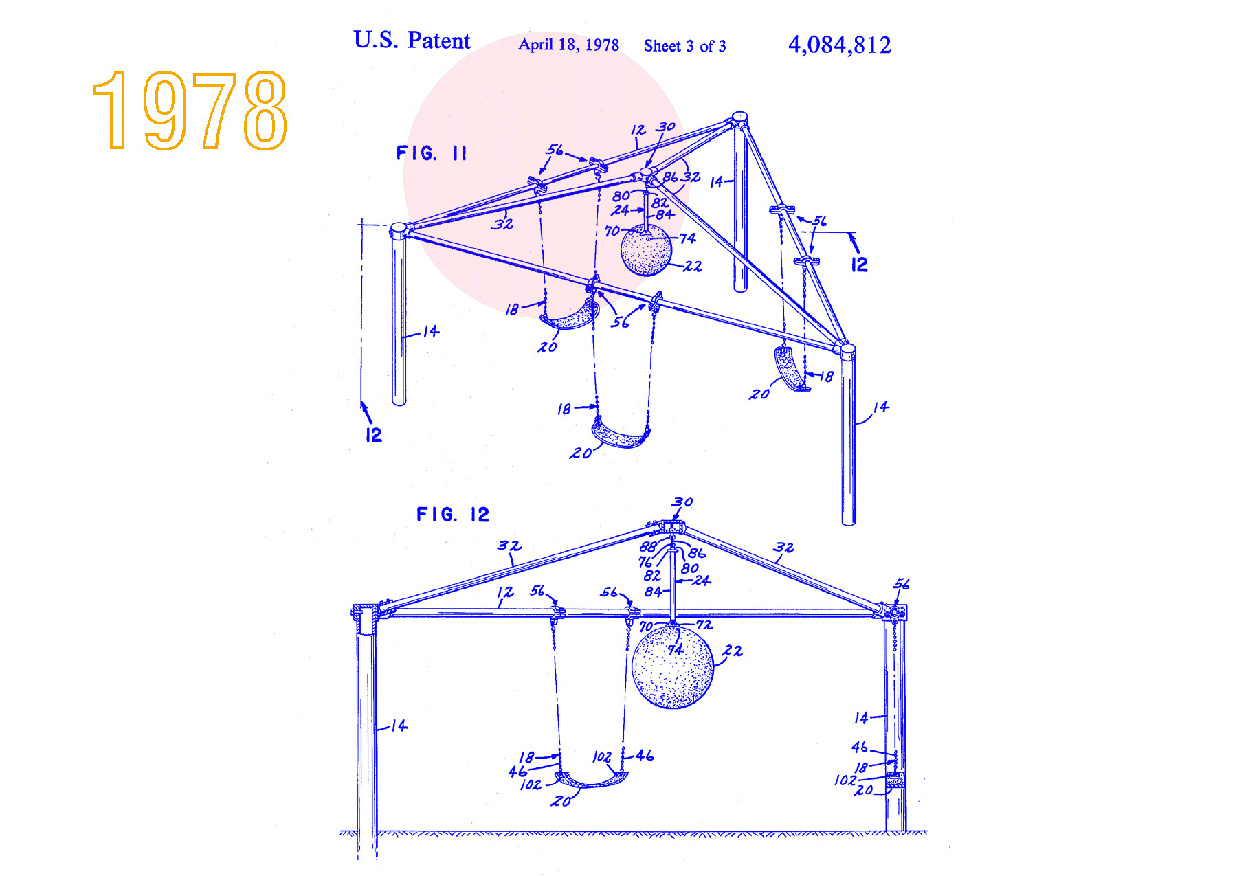 Dispositif de balançoire pour terrain de jeu