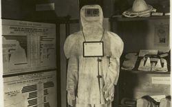 Asbestos clothing for hazardous work, from an exhibit in the American Museum of Safety, New York