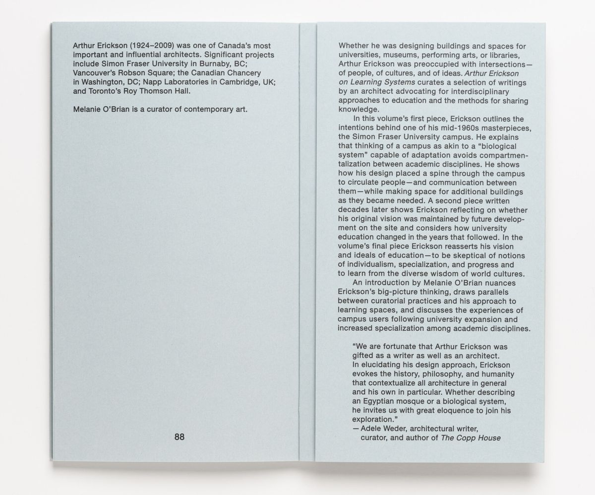 Arthur Erickson on Learning Systems