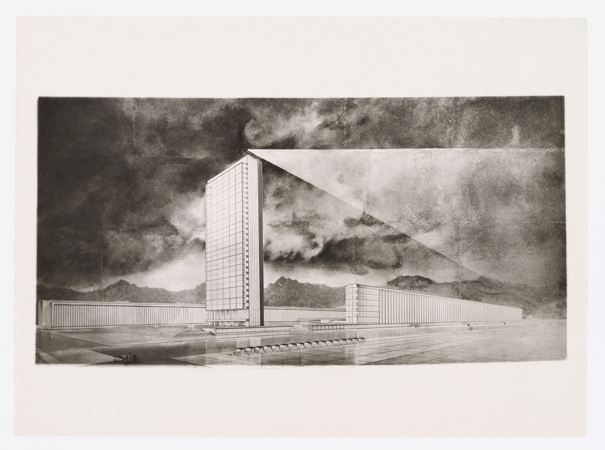 Daniil Fridman and Gleb Glushchenko. Vues du bâtiment de l’Industrie en construction