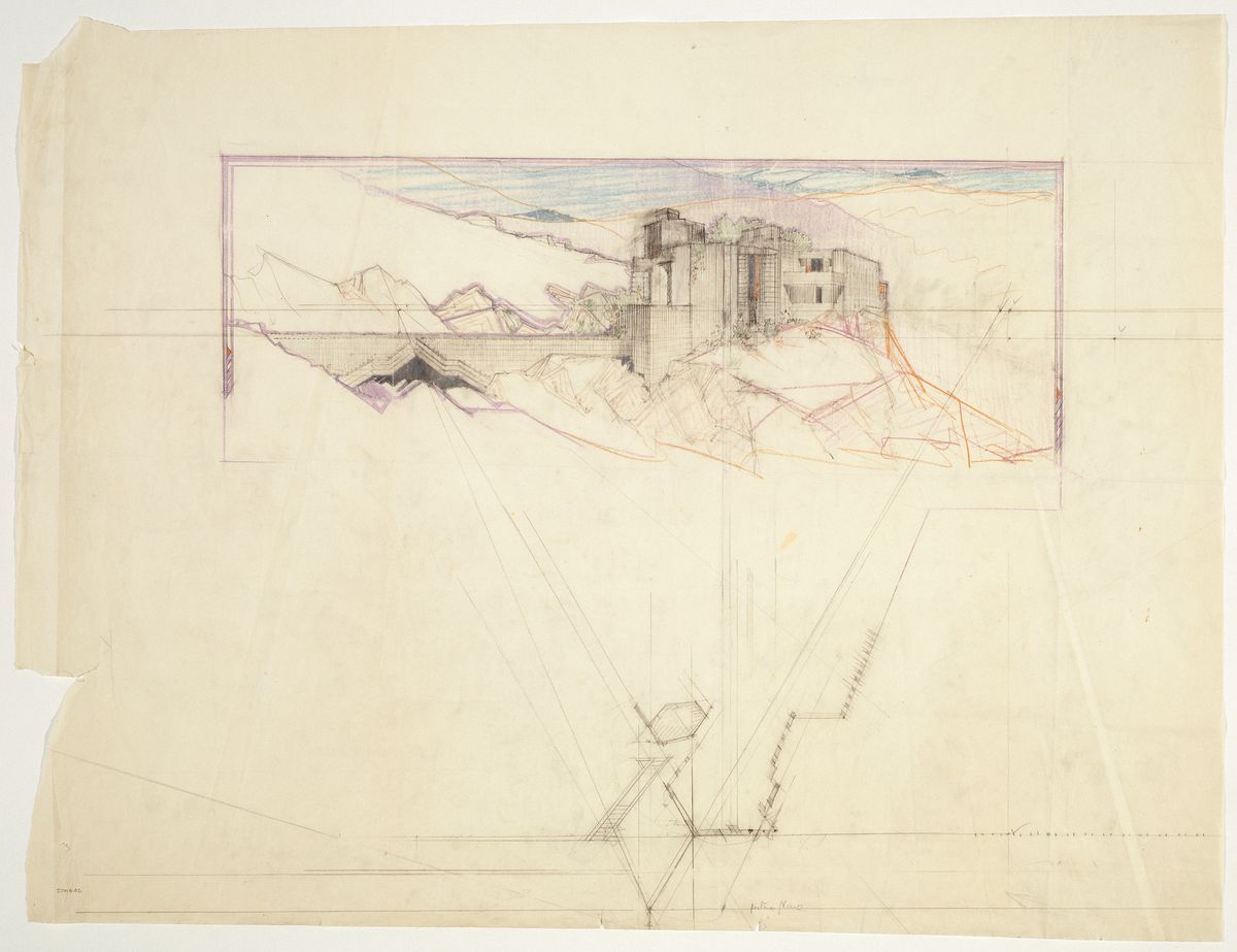 Dessinateur inconnu, Frank Lloyd Wright, architecte, 1867-1959