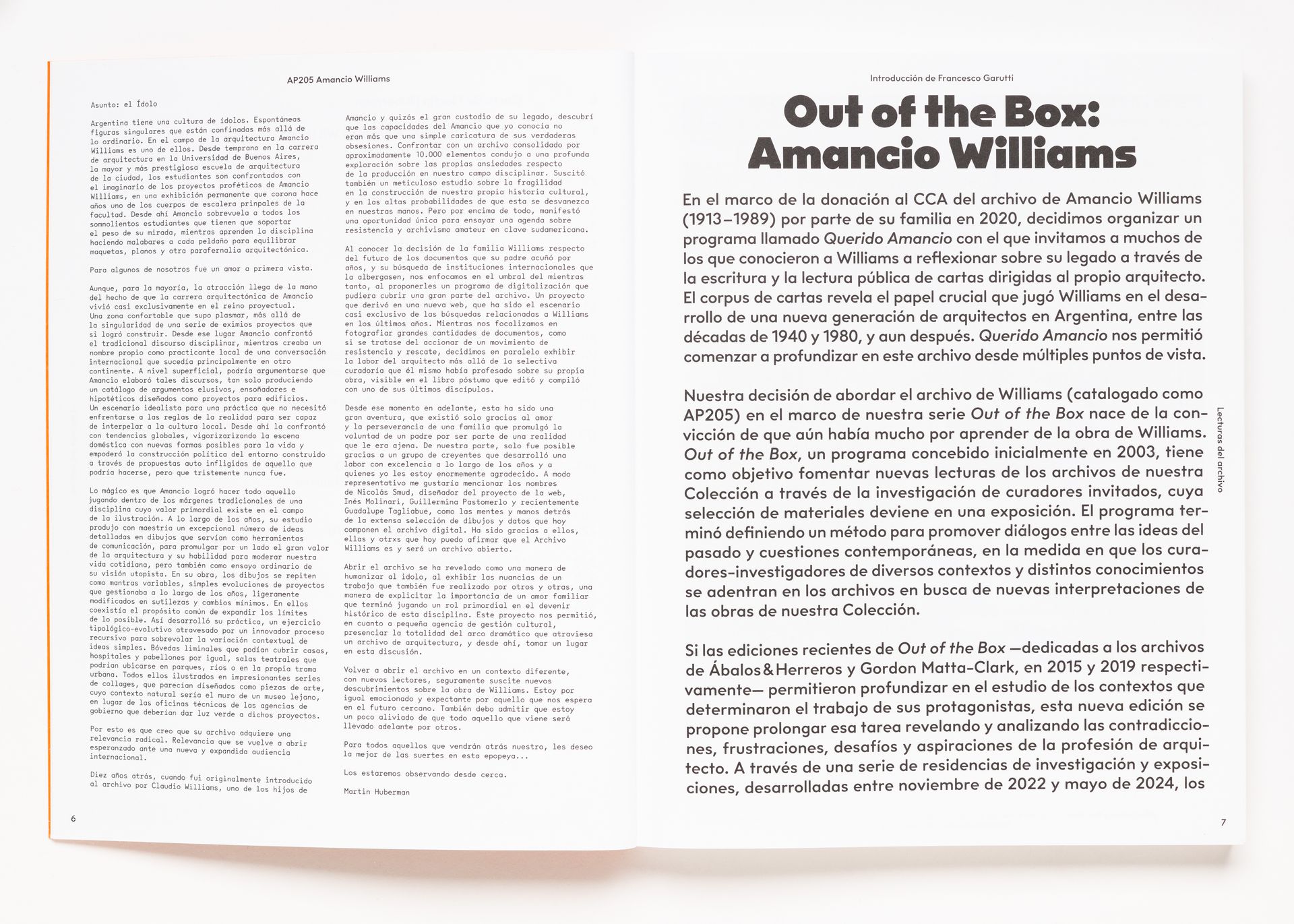 AP205 Amancio Williams: Lecturas del archivo a cargo de Studio