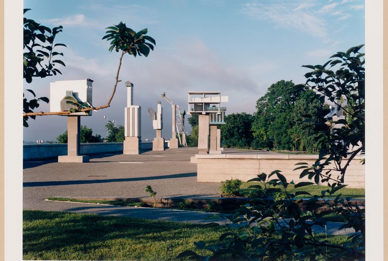 Robert Burley, CCA Garden: View of the esplanade and the allegorical columns