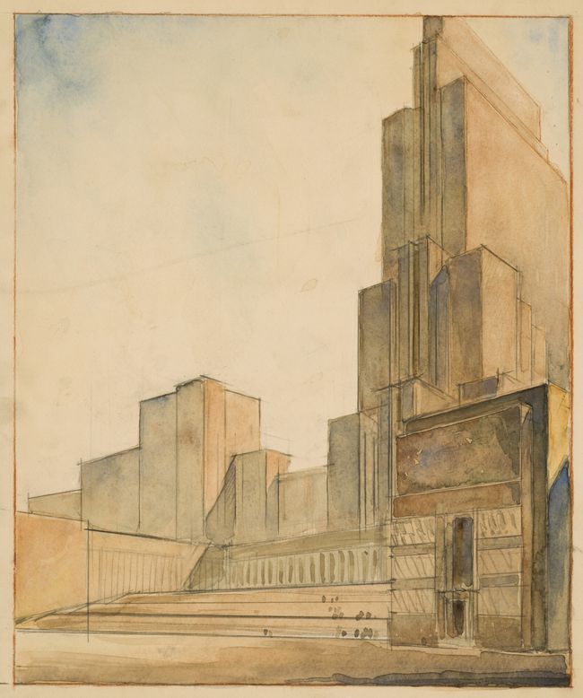 Boris Mikhailovich Iofan, architect, Project for the People's Commissariat for Heavy Industry, Moscow: perspective