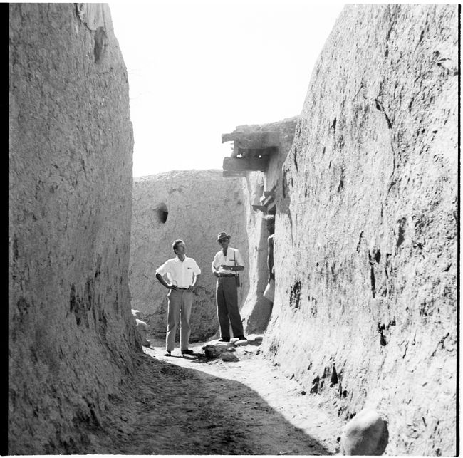 Rural adobe dwellings in a village located on the plain near the future Chandigarh
