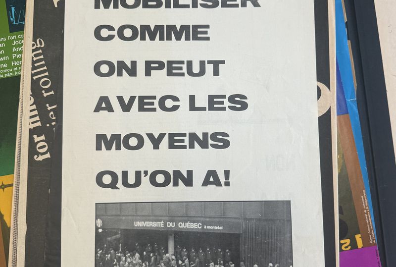 Le Comité de lutte des étudiants de l’Université de Montréal, affiche