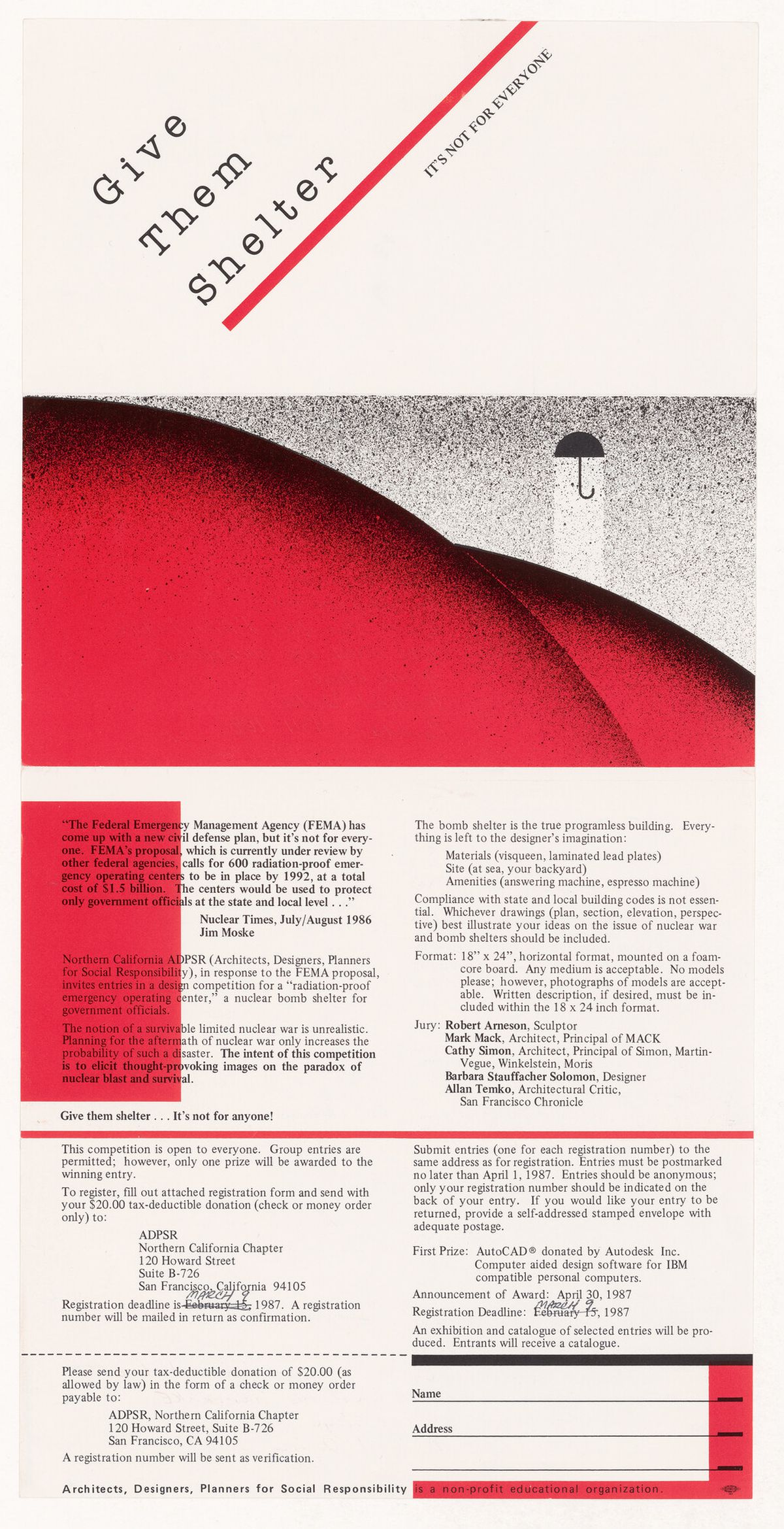 Give Them Shelter : documents du concours