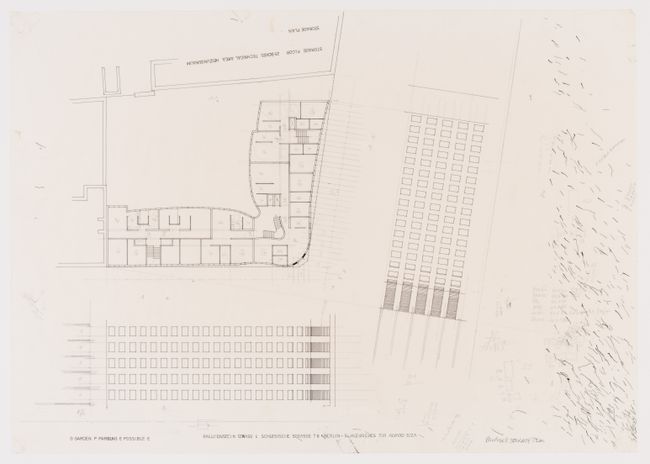 Álvaro Siza. Plan d'étage standard et élévations, Bonjour Tristesse, vers 1980