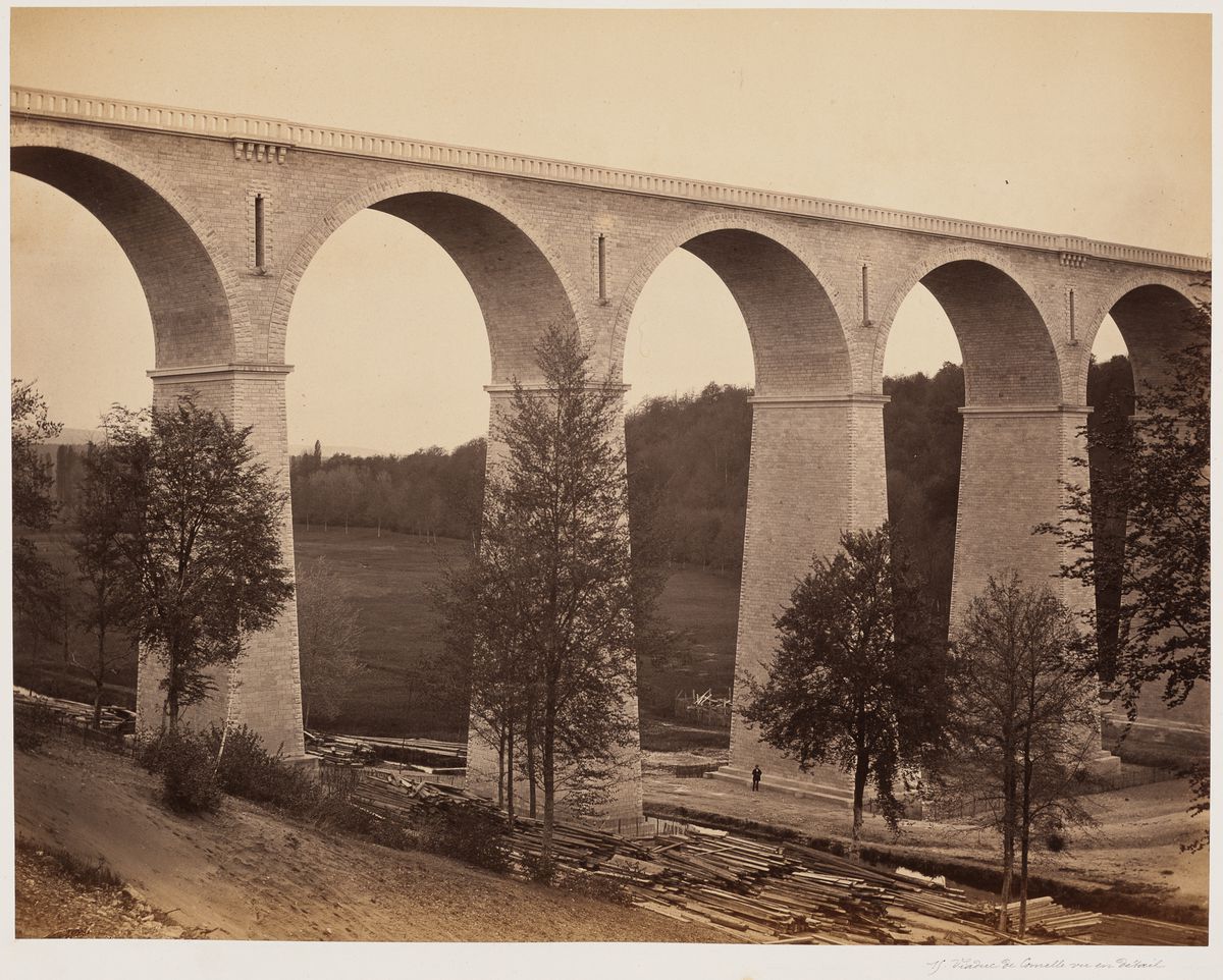 Viaduc de Comelles vu en détail, 1858-1859