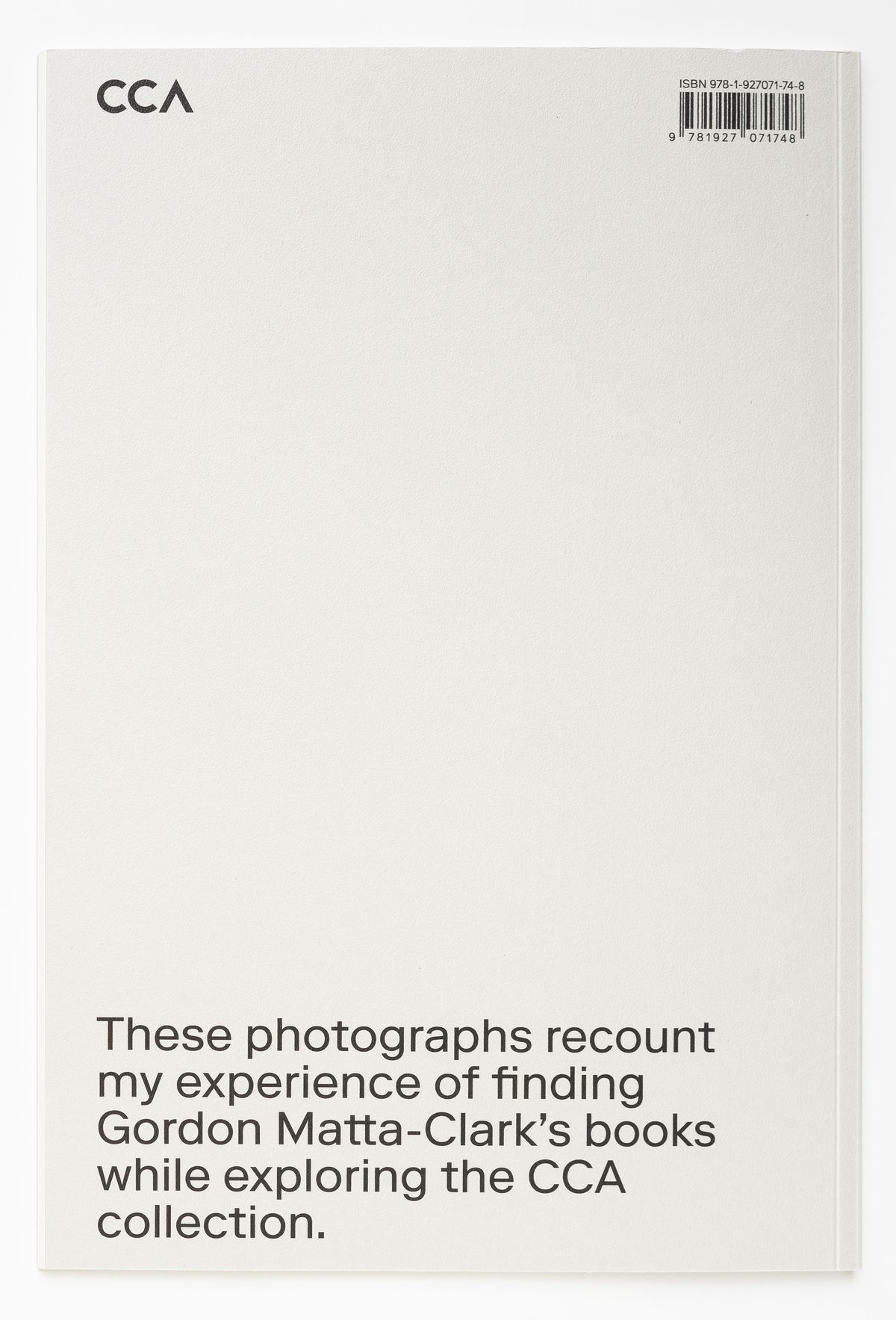 Stefano Graziani, *Documents from Gordon Matta-Clark’s personal library*, de la série CCA Singles