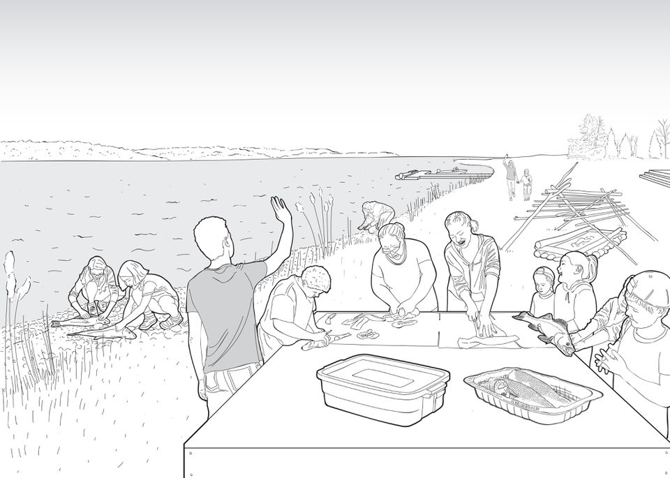 Fumage communautaire du poisson