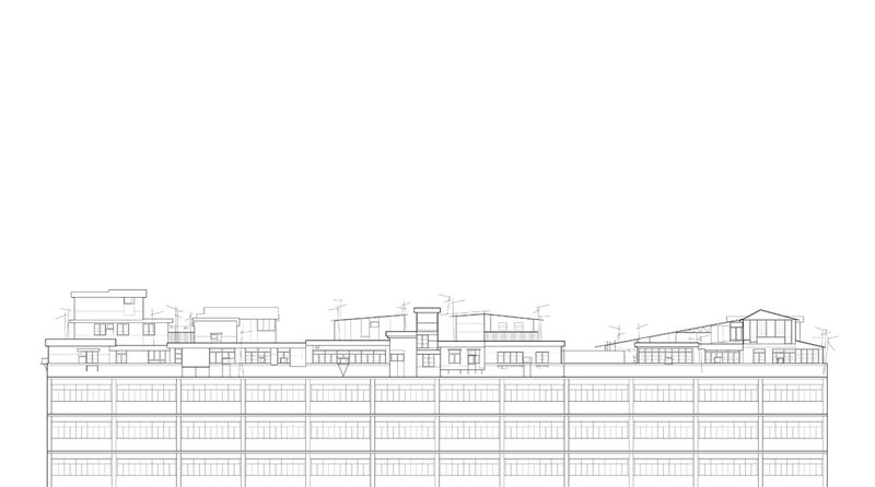 Rufina Wu, artist. North elevation, Building 5, Tai Kok Tsui Area. 2008