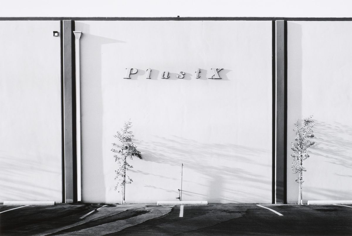 Lewis Baltz. South wall, PlastX, 350 Lear, Costa Mesa, California, United States. Element number 6 of The new Industrial Parks near Irvine, California. 1974
