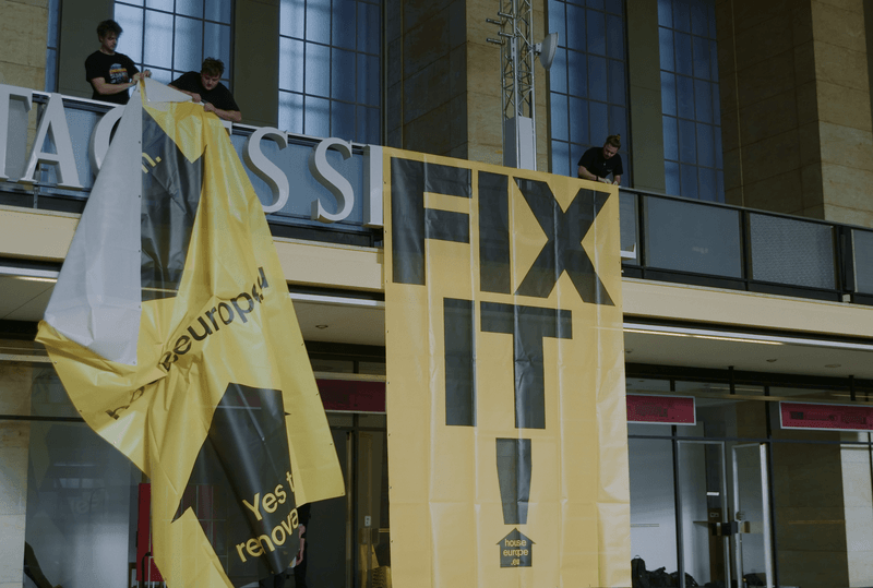 Still from the documentary film *To Build Law*