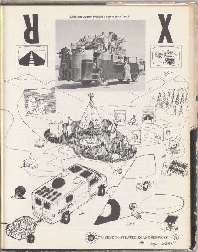 Une illustration par le collectif Ant Farm de la région de la baie de San Francisco, tirée du livre Guerrilla Television de Michael Shamberg