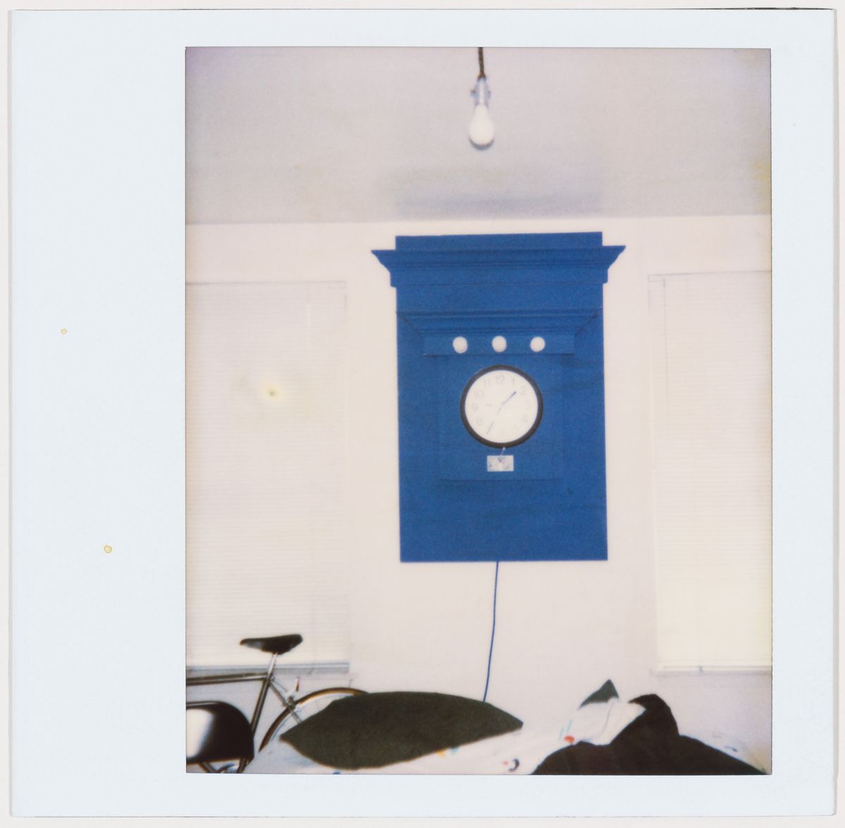 Aldo Rossi. Interior with blue wall clock, 1980s–1990s.