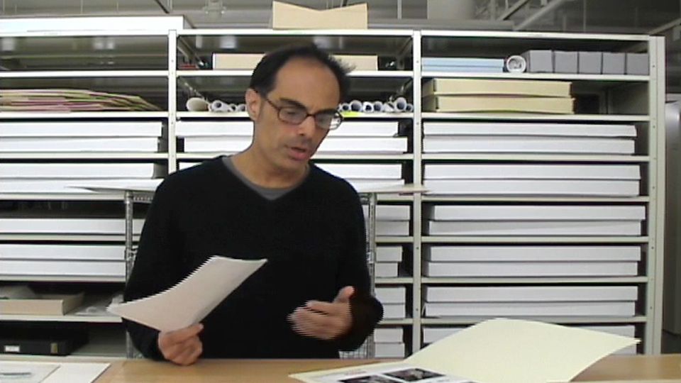Filmed in the CCA’s Prints and Drawings vault, Sina Najafi describes some of the research and objects planned for exhibition, including work by Cedric Price, James Stirling, and Gordon Matta-Clark.