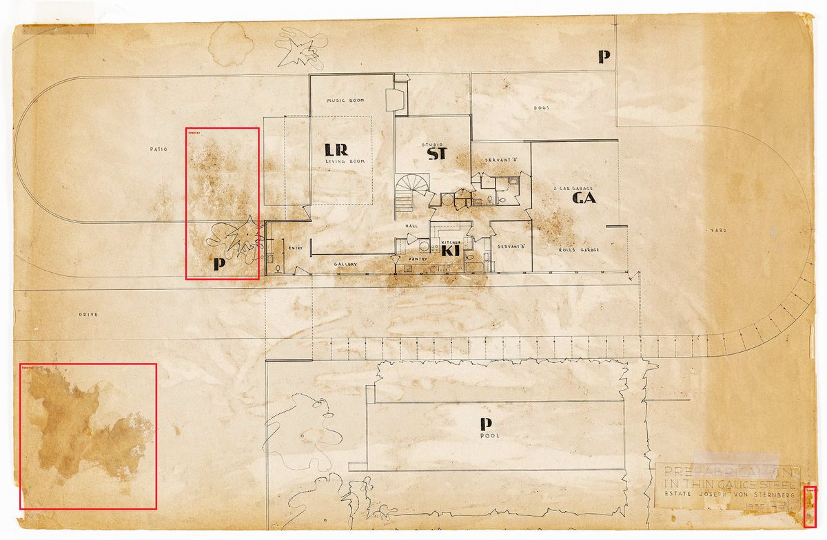 Richard Neutra, Joseph von Sternberg residence, plan